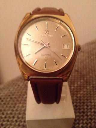 Certina Quartz Uhr Herrenuhr Aus Sammlung Konvolut Vintage 20 Mic Vergoldet Bild