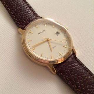 Goldene Junghans Uhr Ovp Ref.  41 / 7239 Wie Glashütte O.  Omega Armbanduhr Bild
