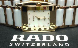 Rado Diastar Integral 153.  0283.  3n Mit Box Ceramic Perlmutt Gold Weiß Keramik Bild