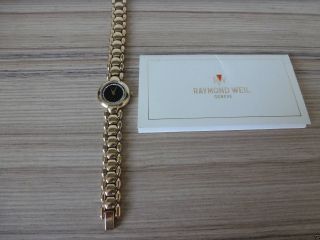 Raymond Weil - Geneve Damen Uhr Mit 40 Diamanten Und 18k Goldbeschicht. Bild