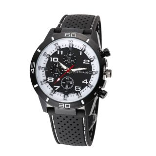 Armbanduhr Uhr Gt Sport Quarzuhr Herrenuhr Mit Kautschuk Armband Schwarz / Weiß Bild