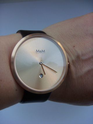 M&m Germany Uhr Damenuhr M11881 - 599 Jumbo Big Time Rose Mit Datum Bild