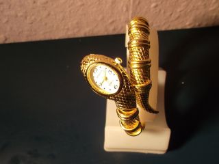 Damenuhr Spangenuhr Schlangen Designuhr Armbanduhr Armband Gold Fbg.  Dhu - 11.  24 Bild