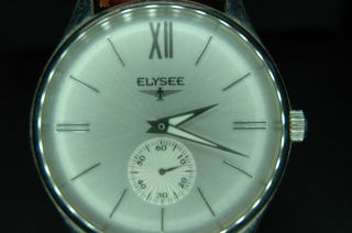 Armbanduhr,  Elysee,  Lederarmband,  Edelstahl - Gehäuse Bild