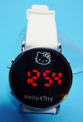Armbanduhr Uhr Hello Kitty Silikon Led Digital Bild