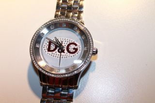 D&g Dolce & Gabbana Women ' S Dw0144 Prime Time Stainless Steel Red Accent Watch Bild