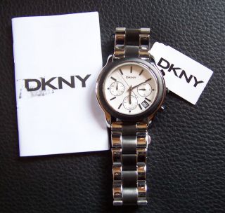 Dkny Ny8328 Donna Karan Armbanduhr Chronograph Damenuhr Uhr Bicolor Lp199€ Bild