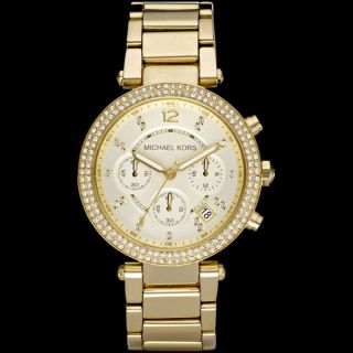 Michael Kors Uhr Mk5354 Parker Damen Chronograph Edelstahl Armbanduhr Analog Bild