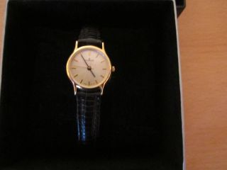 Dugena Uhr,  Armbanduhr Für Damen,  Rund,  Mit Schwarzem Lederarmband Bild