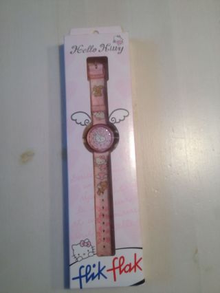 Armbanduhr Kinderuhr Uhr Von Hello Kitty Flik Flak Rosa Bild