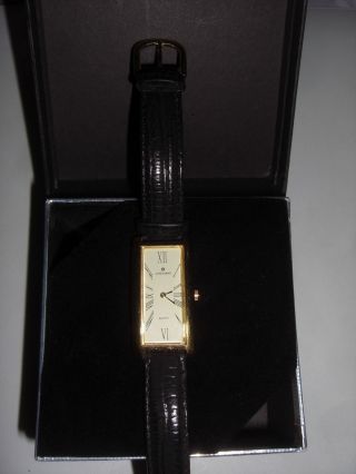 Junghans Avon Exclusiv Damen Armbanduhr Quarz 47/0526 Echtleder Elegant Ovp Bild