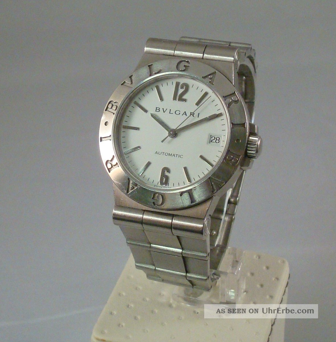 Bulgari Bvlgari 35 Mm Automatic Edelstahl Weisses Zb Lcv 35s Armbanduhren Bild