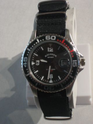 HÄusser Sport Discovery - Armbanduhr Unisex Uhr Nato Band Schwarz - H11 Bild