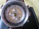Laco Lacher Rechenscheibenchronograph Stoppuhr 5 Atm Wasserdicht Echtlederband Armbanduhren Bild 9