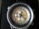 Laco Lacher Rechenscheibenchronograph Stoppuhr 5 Atm Wasserdicht Echtlederband Armbanduhren Bild 1