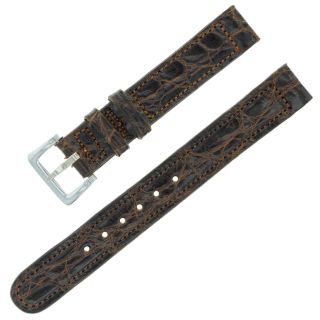 Movado - 12mm Braunem Leder - Damen Uhr Band Bild