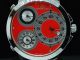 Männer Curtis & Co Große Rote Uhr 3 Zeitzone Armbanduhren Bild 3