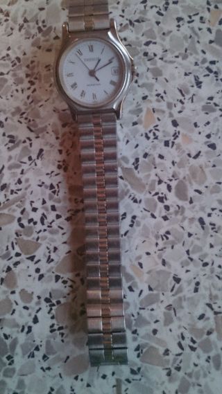 Alte Tissot Seastar Damen Armbanduhr Mit Vergoldetem Edelstahlarmband. Bild