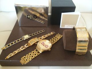 D&g - Michael Kors - Yves Camani Und Co 7stk Uhrenpaket Bild