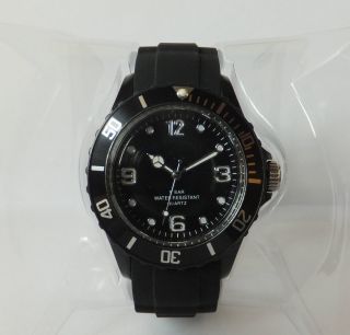 Herrenuhr / Armbanduhr Sempre Colour Watch Farbe Schwarz & Ovp Bild