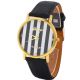 Neue Genfer Frau Mann Klassische Streifen - Druck Leder Analog Quarz - Armbanduhren Armbanduhren Bild 8