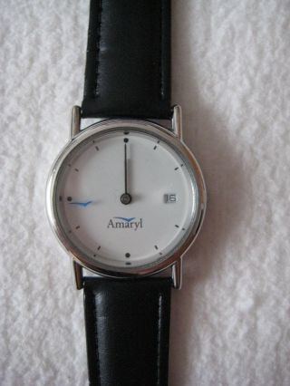 Armbanduhr Uhr Amaryl Schwarz Datumsanzeige Bild