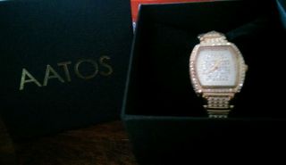 Neue 350 Echte Swarovski Steine Aatos Damen Diamanten Uhr G - Juliusrg Bild