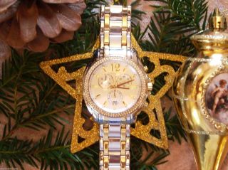 Michael Kors Uhr Armbanduhr Chronograph Mk5603 Bicolor & Bild