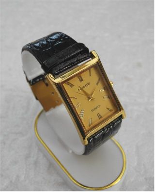Damen Uhr - Leder Optik Uhrband Schwarz Mit Steinchen - Dornschließe - X - Mas Bild
