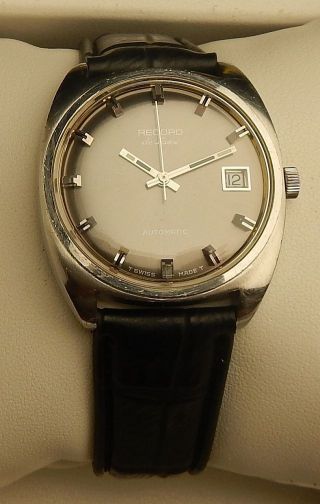 Vintage Armbanduhr Automatic “record De Luxe” In Edelstahl – Cal.  Eta 2622 Bild