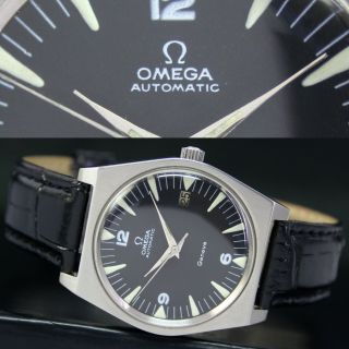 Anno 1972er Vintage Omega Geneve Automatik Datum Stahl Herren Uhr Watch Bild