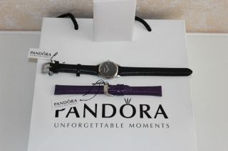 Pandora Fleur Damenuhr Armbanduhr Uhr Schwarz Mit Geschenk Bild