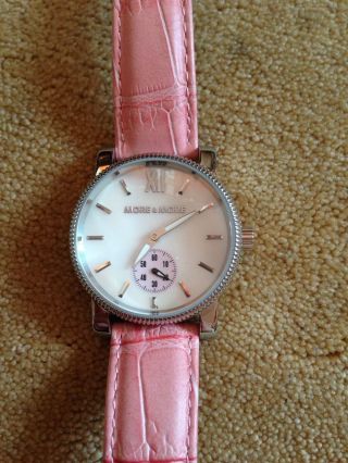 More & More Uhr/quarzuhr Armbanduhr /neu Damenuhr Armband Echt Leder Bild