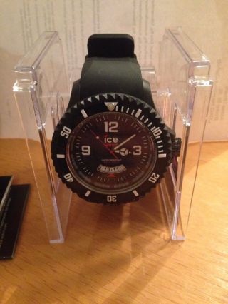 Ice - Watch Extra Big Ice - Surf Herren Armbanduhr Schwarz Silikonband Neu&ovp Bild