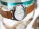 Ratius Edelstahl Chronograph Mit Hellen Lederarmband (kroko - Prägung) Armbanduhren Bild 3