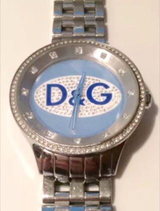D&g Dolce Gabbana Unisex Uhr Watch Prime Time Big Silber Blau Ovp Bild