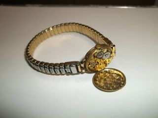 Antik Damen Gold Uhr 585 Gold 14 Karat Von Brevet Drgm Aufziehwerk Damenuhr Bild