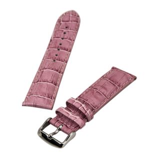 Armband FÜr Armbanduhr Debeer In Pink 22mm Weit Krokodil Leder Bild