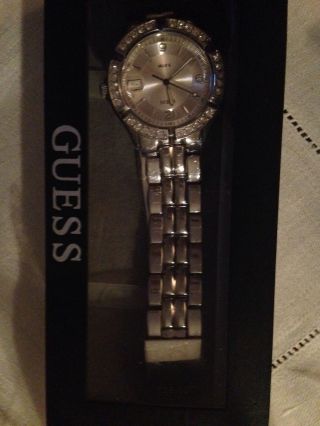 Fossil Damen Uhr Silber Strass Ladies Dress Edelstahl Armbanduhr Bild
