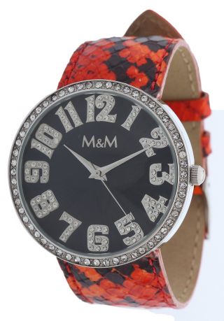 M & M Damen Armbanduhr Orange M11509 - 846 Bild