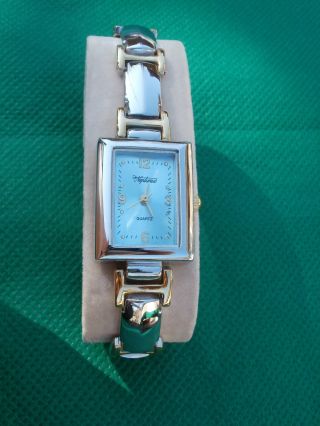 Neue Armbanduhr,  Silber/gold Mit Blauem Ziffernblatt,  Quartz Bild