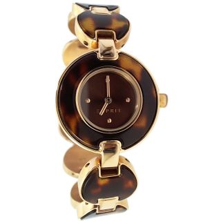 Esprit Damenuhr Armbanduhr Rosegold Gold Bernstein Farben Armband Kette Design Bild