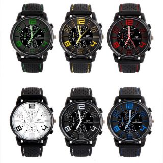 Herren Analog Sportuhr Silikon Uhr Trend Watch Armbanduhr Bild