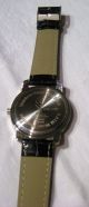 Trend Time Armbanduhr,  Edelstahl Mit Schwarzem Armband In Krokolederoptik Armbanduhren Bild 3