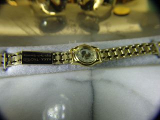 Romex Feine Damenuhr Ø2,  4 Cm Gold - Look Mit Neuem Armband Ca.  18 Cm X 12 Mm Herz Bild