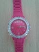 Firetti Damen Armbanduhr In Fuchsia Mit Glaskristallen Armbanduhren Bild 2