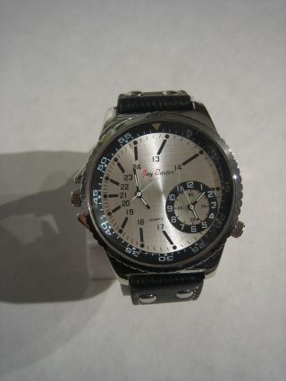 Jay Baxter - Xxl Herren Uhr Dualtimer Armbanduhr Echt Lederarmband - A1055 Bild
