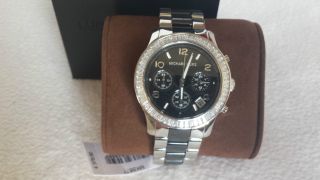 Michael Kors Damen Mk5677 Uvp 379,  - Silber Schwarz Watch Mk Geschenk Bild