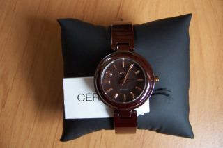 Dkny Ny8551 Damen Armbanduhr Uhr Keramik Ceramica Braun Geschenkbox Lp239€ Bild