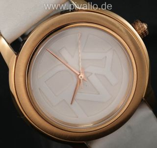 Dkny Donna Karan Ny Damenuhr / Damen Uhr Leder Rose Gold Silber Ny8802 Bild
